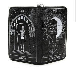 Death Moon Cat Tarot Wallet wristlet